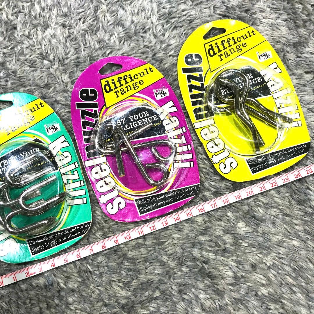 【新品】知恵の輪・steel puzzle 3セット