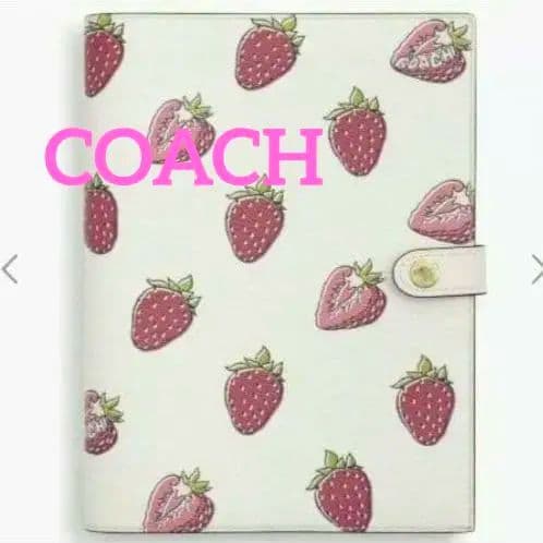 COACH いちご柄 ノートカバー♡リングノート付き ♡ラスイチ