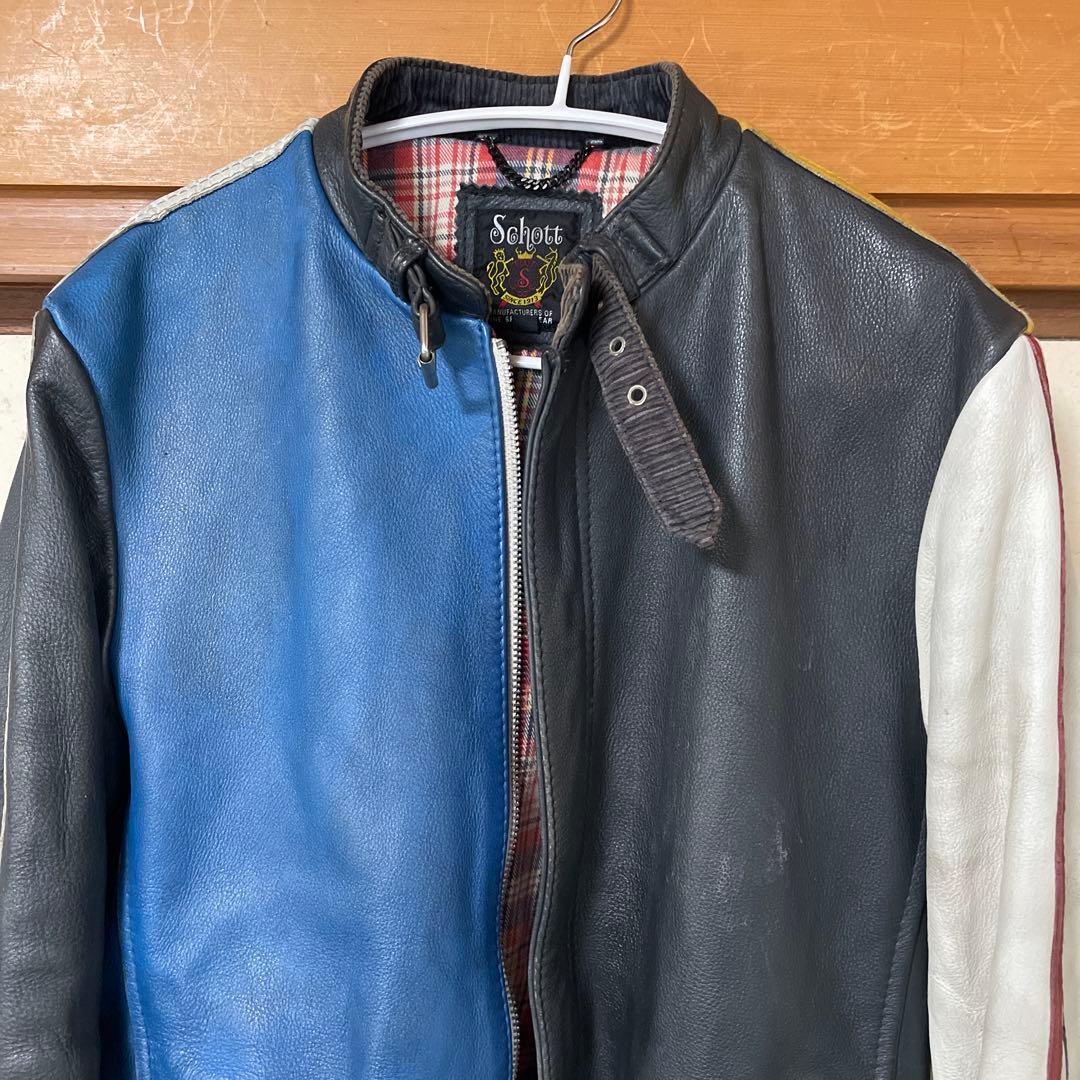 HormonNo1  【L】schott シングル ライダースジャケット