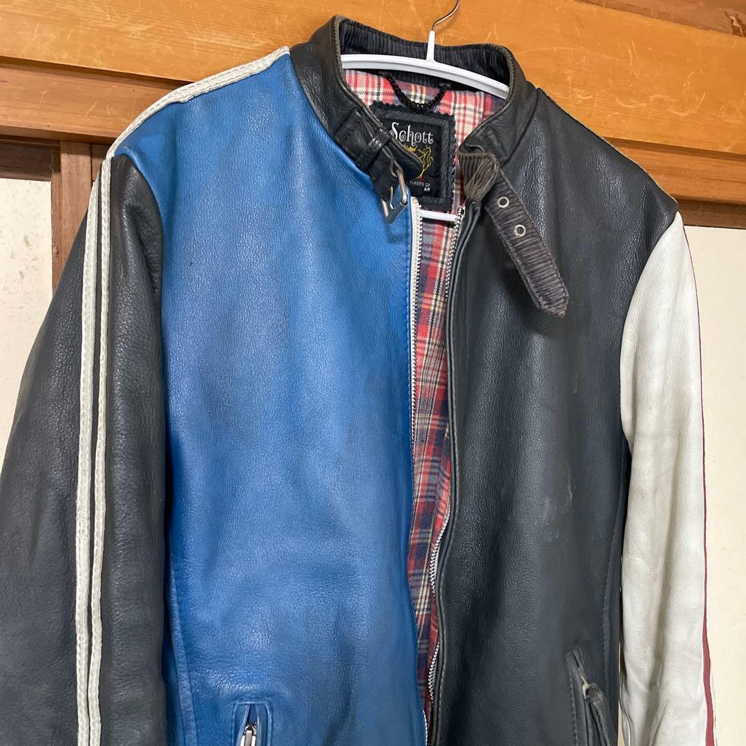 HormonNo1  【L】schott シングル ライダースジャケット