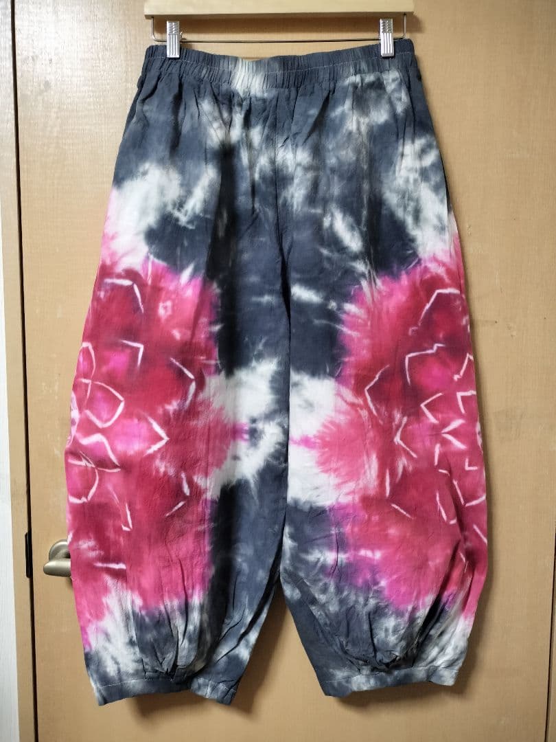 エスニック　タイダイ染め　アラジンパンツ　天然コットン　新品　タイ製