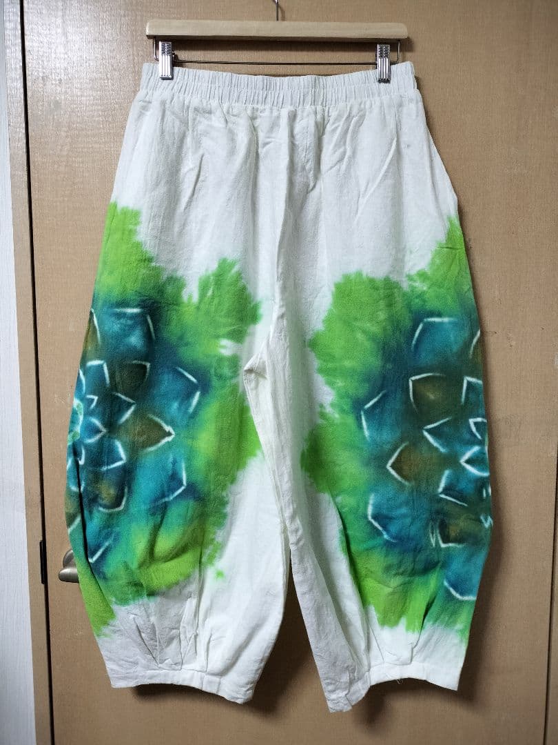 エスニック　タイダイ染め　アラジンパンツ　天然コットン　新品　タイ製
