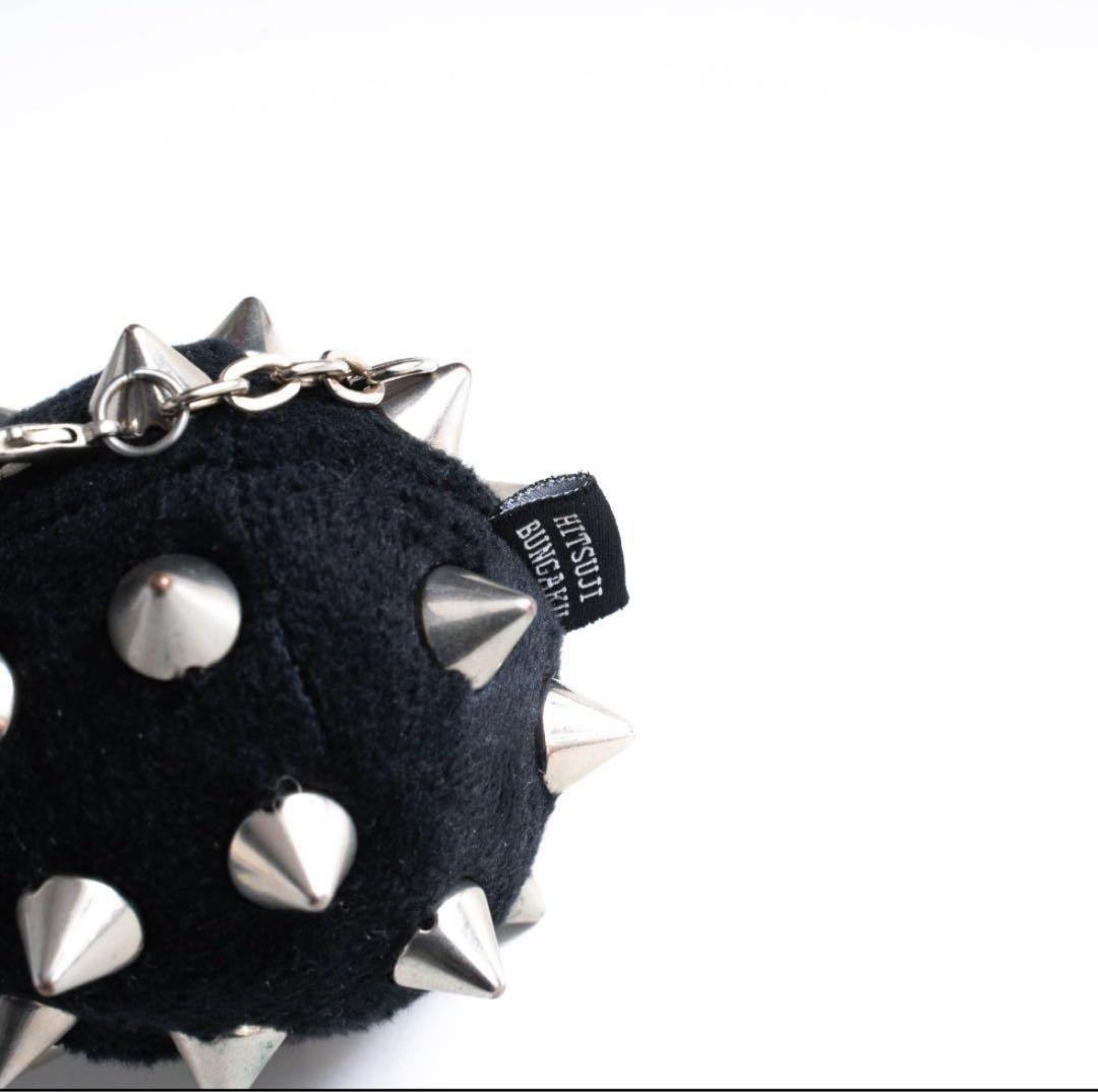 文学　ひつじちゃん キーホルダー スタッズ　prickly BLACK