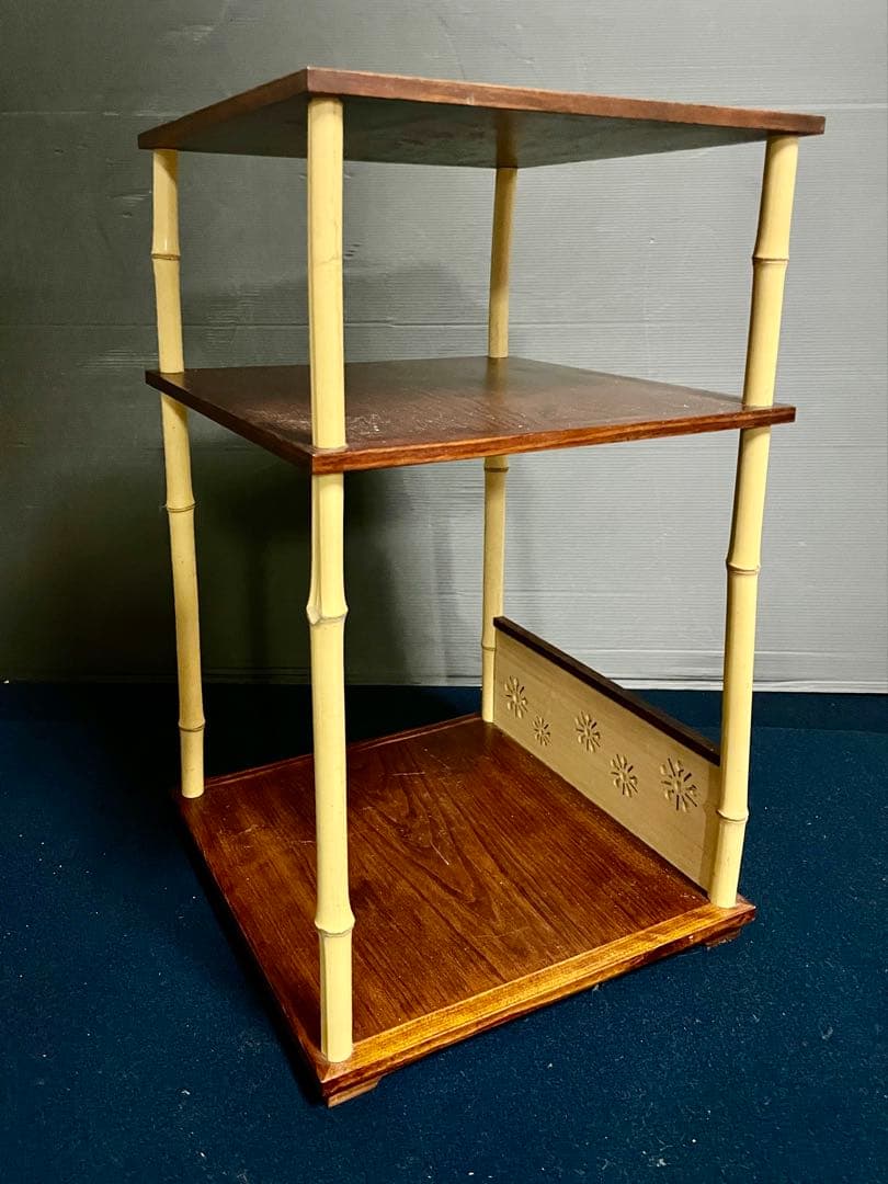 【美品】「祖」 表千家 鵬雲斎好 三和棚 塗師 泰軒 共箱 （F三和）