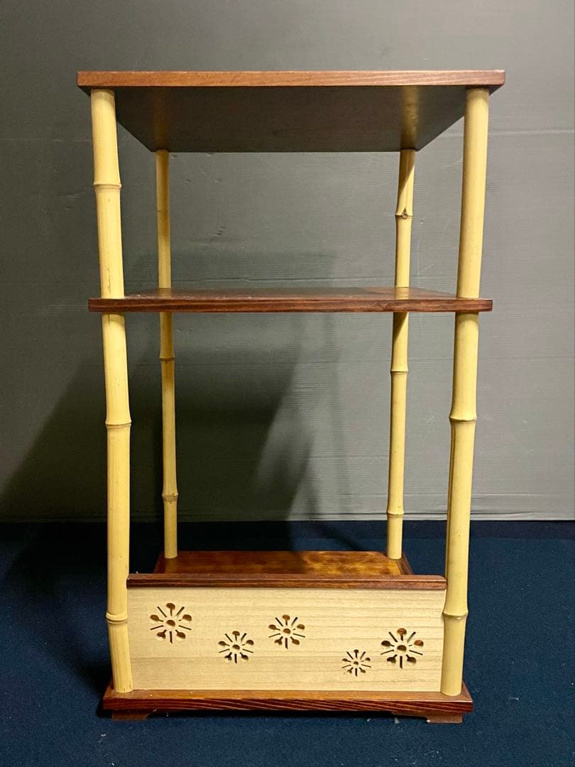 【美品】「祖」 表千家 鵬雲斎好 三和棚 塗師 泰軒 共箱 （F三和）