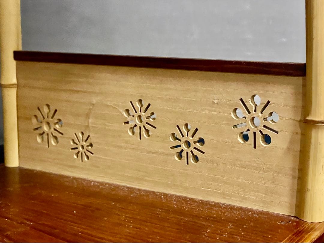 【美品】「祖」 表千家 鵬雲斎好 三和棚 塗師 泰軒 共箱 （F三和）