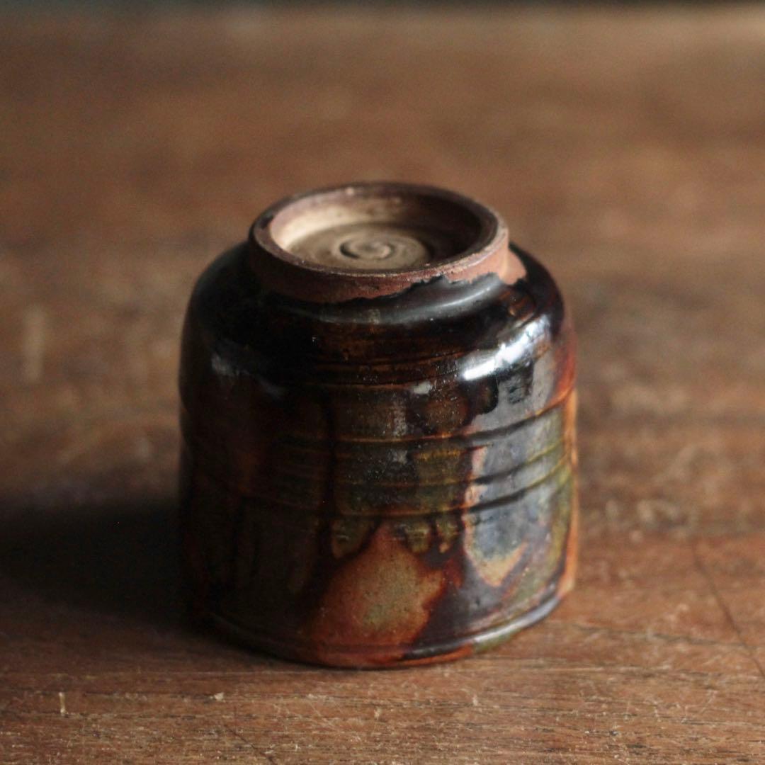 筒茶碗 須佐焼か？ 古美術 アンティーク 古道具 茶道具