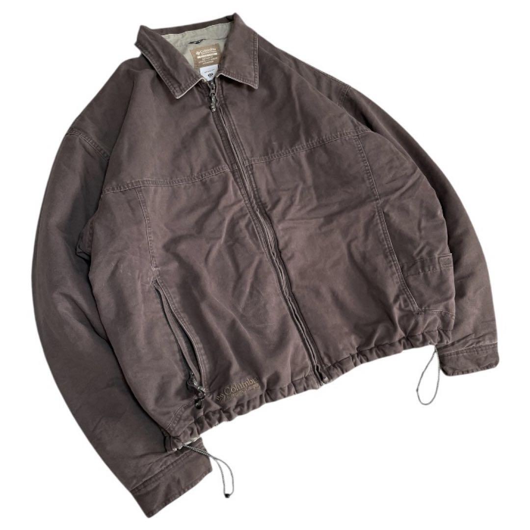 Columbia00sコットンワークジャケット中綿入り フェードブラウン雰囲気系