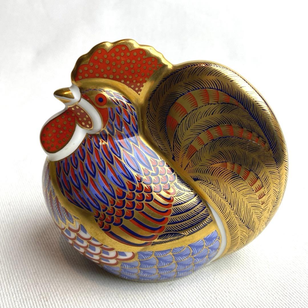 ロイヤルクラウンダービー　ペーパーウエイト　ニワトリ