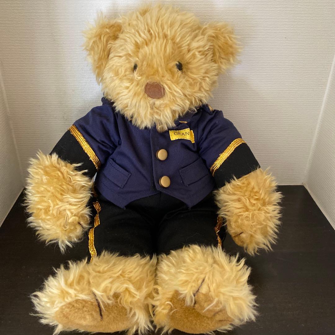 【レア】グランビアホテル　制服着用　アンティーク　テディベア　クマ　ぬいぐるみ