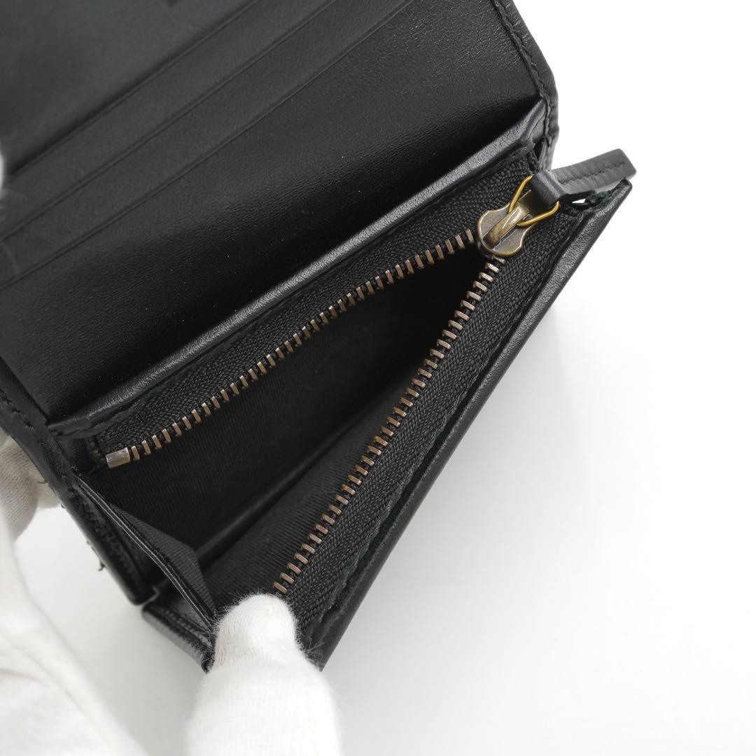 ✨極上美品✨　GUCCI 二つ折り　ダブルG マーモント　キルティング　黒