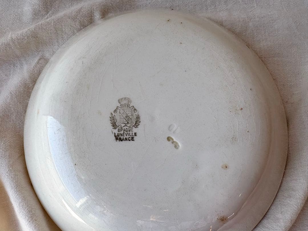 フランスアンティーク　リュネヴィル窯　深皿