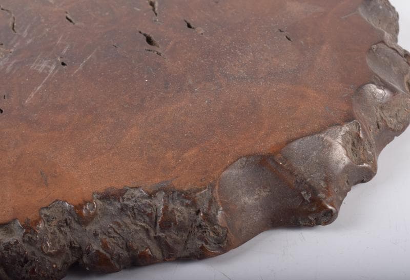 中国　唐木瘤木　敷板　飾台　煎茶台　V　3942