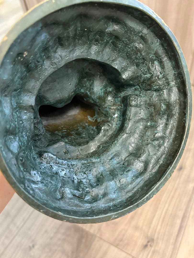 聖観音菩薩像 北村西望作 仏像 真鍮製 重約2900克