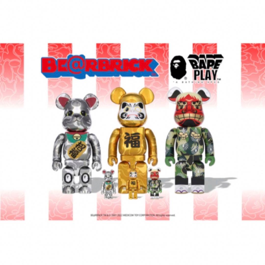 BE@RBRICK BAPE®︎2023 達磨 金メッキ1000%
