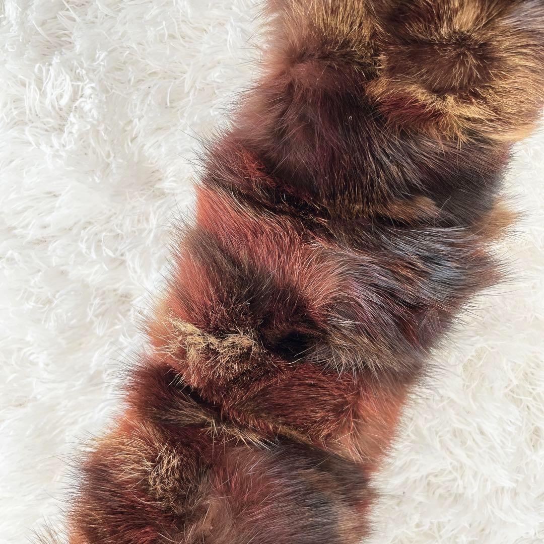 フェンディ ファー ストール カラーミックス ブラウン イタリア製