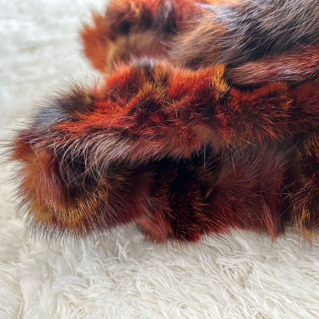 フェンディ ファー ストール カラーミックス ブラウン イタリア製