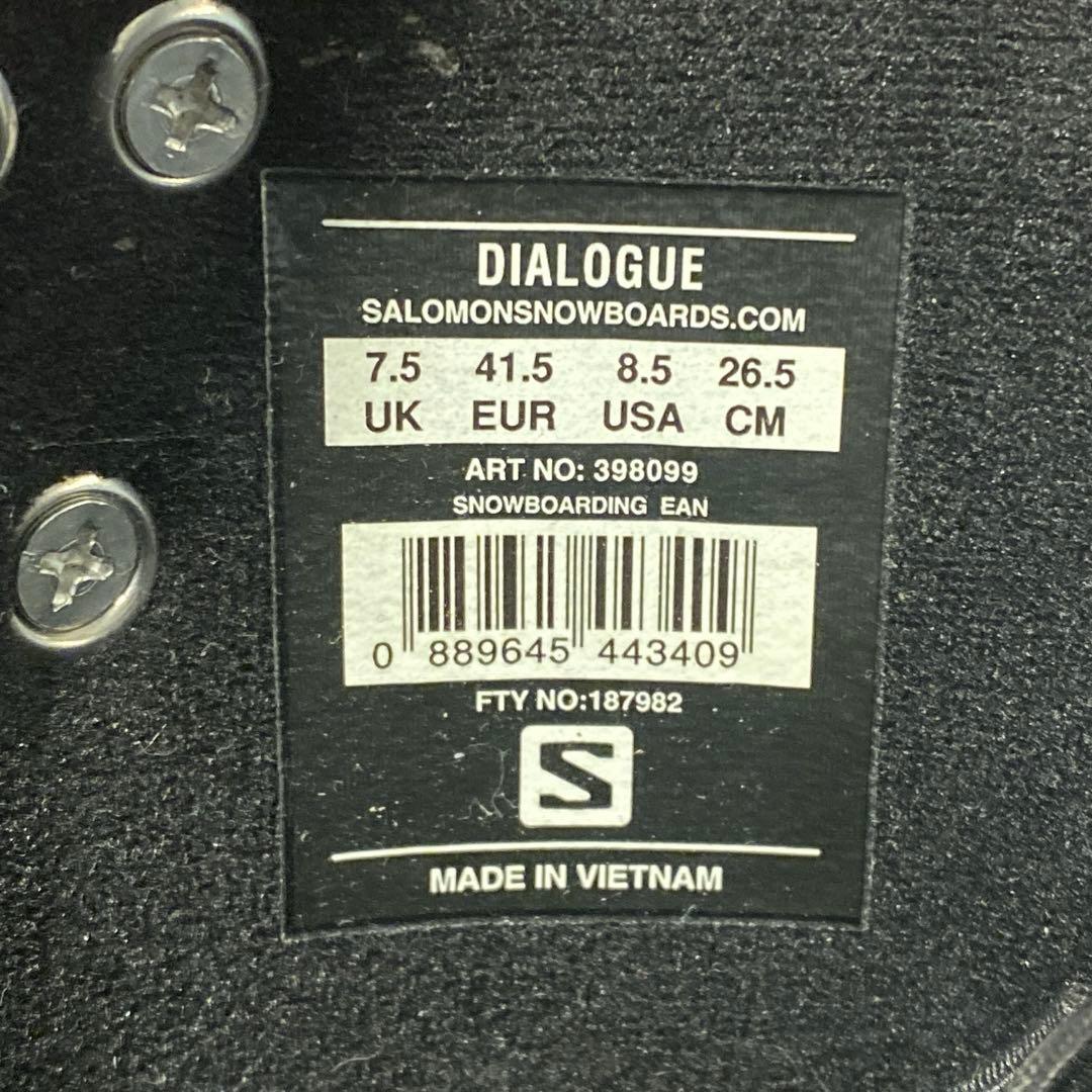 【美品_即日発送】SALOMON スノボブーツ　 DIALOGUE 26.5cm