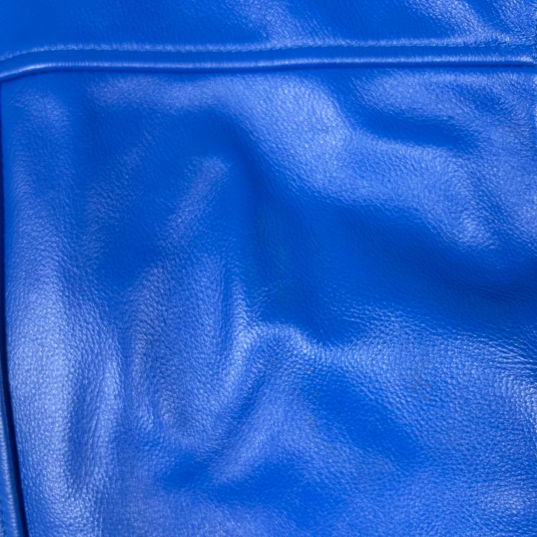 極希少☆FORTIME 牛革 シングルライダースジャケット レザー チェック