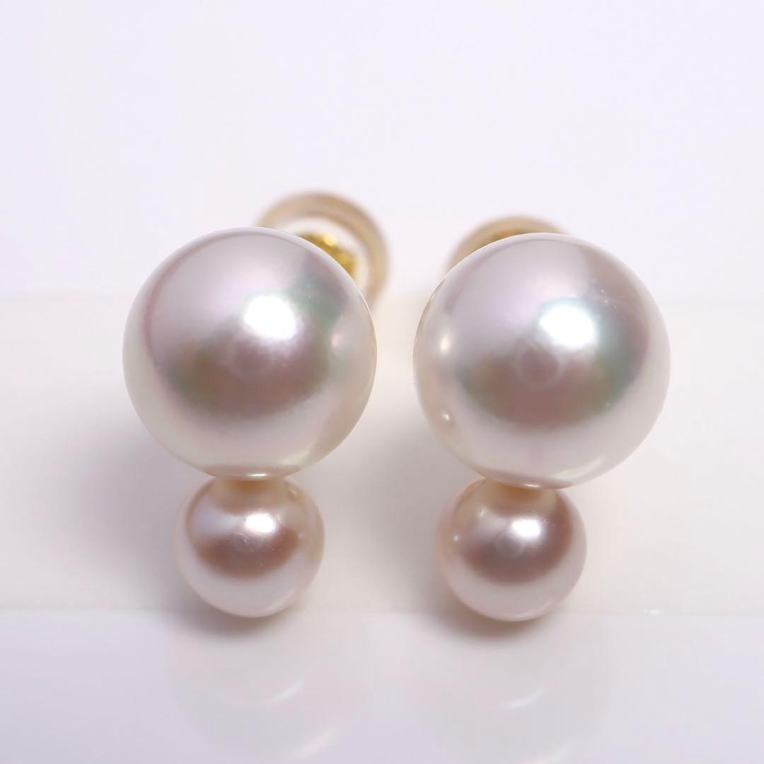 あこや真珠 ピアス あこやパール ピアス ダブルパールピアス アコヤパール