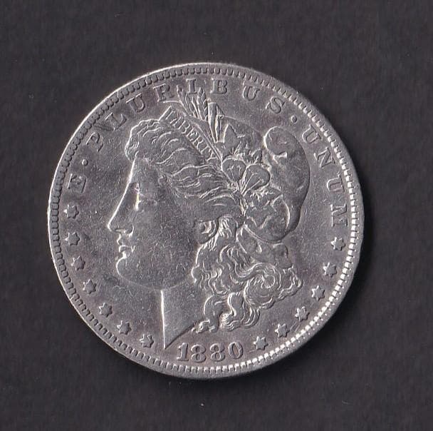 アメリカ　1ドル銀貨　モルガンダラー　1880年