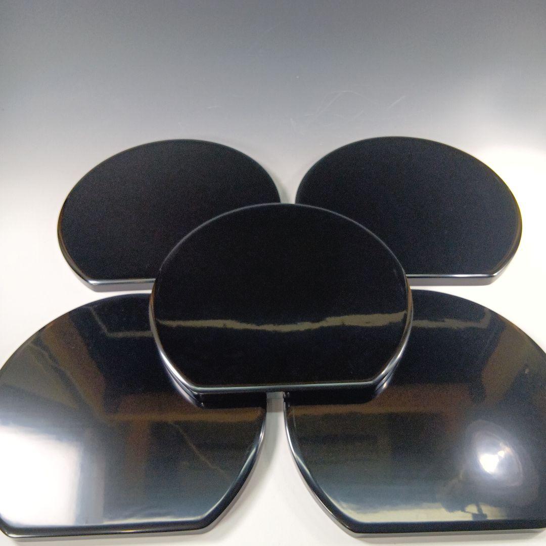 値下げ輪島塗　光栄堂　半月盆5枚　共箱