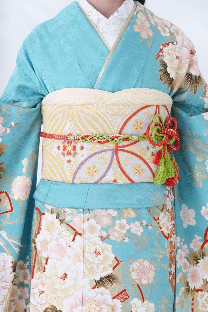 ≪美品≫正絹　振袖９点フルセット【787】【145cm~155cmの方用】