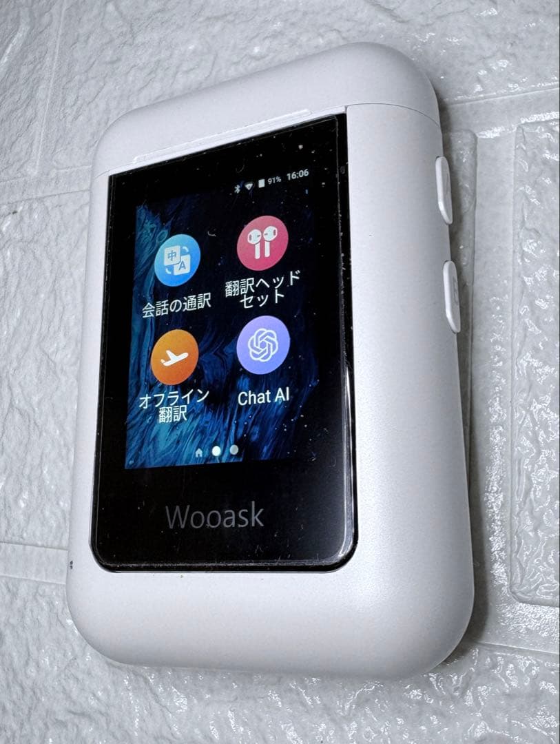 Wooask A8 翻訳機 通訳機 翻訳イヤホン モニター付翻訳機