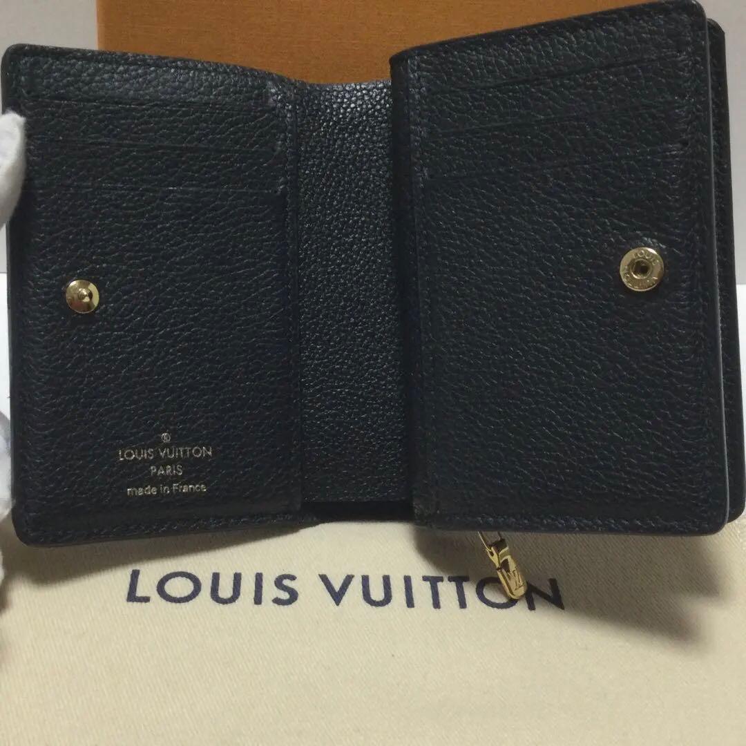 美品★ルイヴィトン　ポルトフォイユ　クレア　アンプラント　黒　二つ折り財布