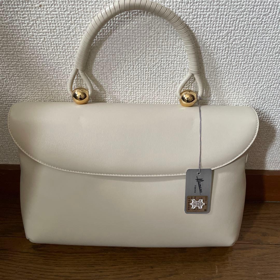mai様　未使用　濱野　アイボリー　フォーマル　ハンドバッグ