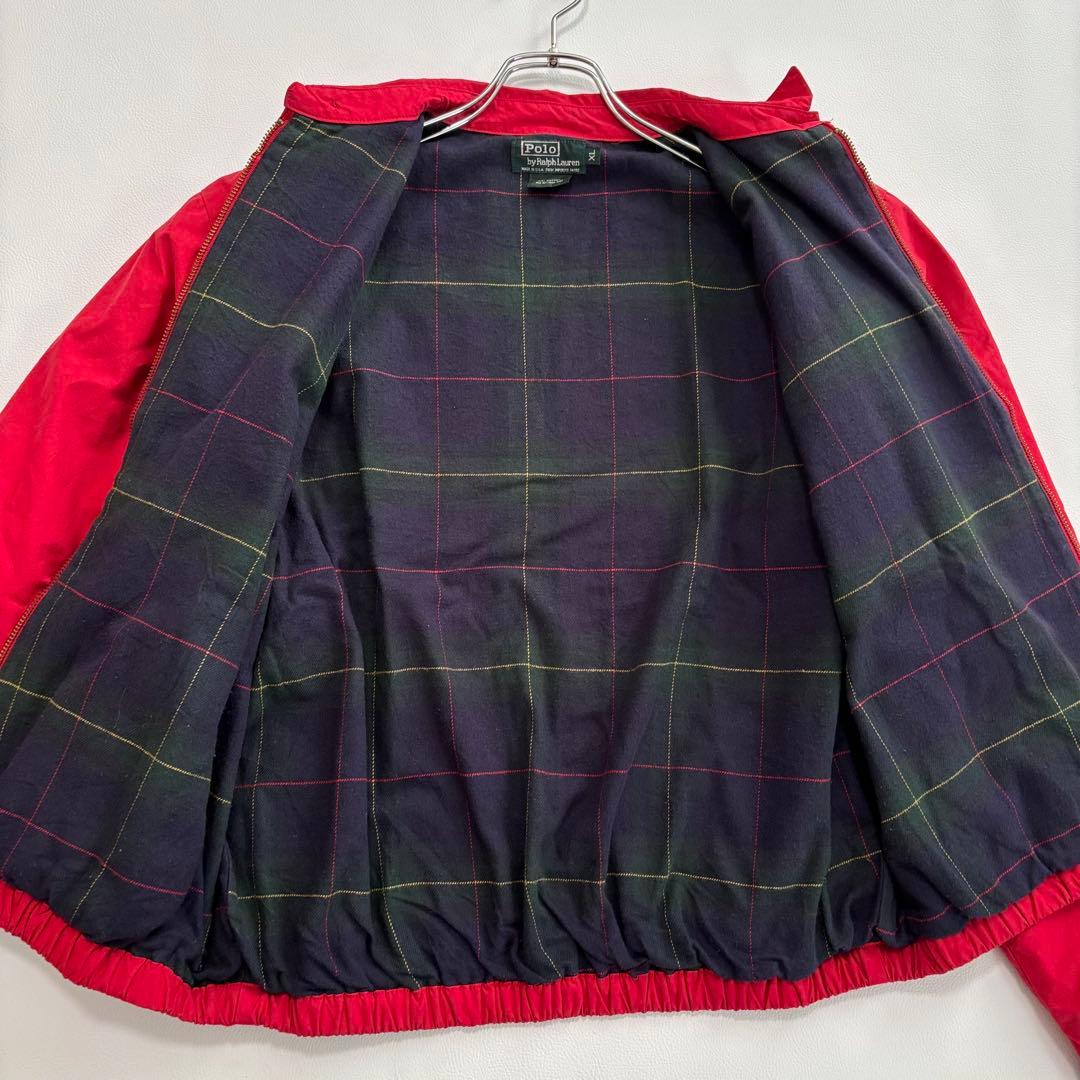 ポロバイラルフローレン ブルゾン XLサイズ チェック柄 ポニー刺繍 USA製