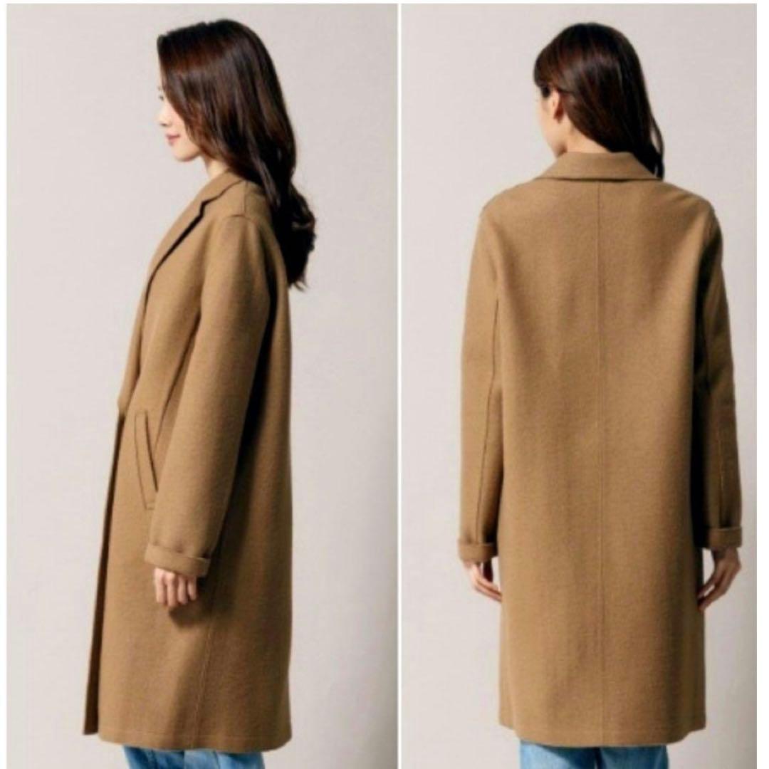 【1度着用のみ美品 23区 リンクスミドルジャージーチェスターコート 近年モデル