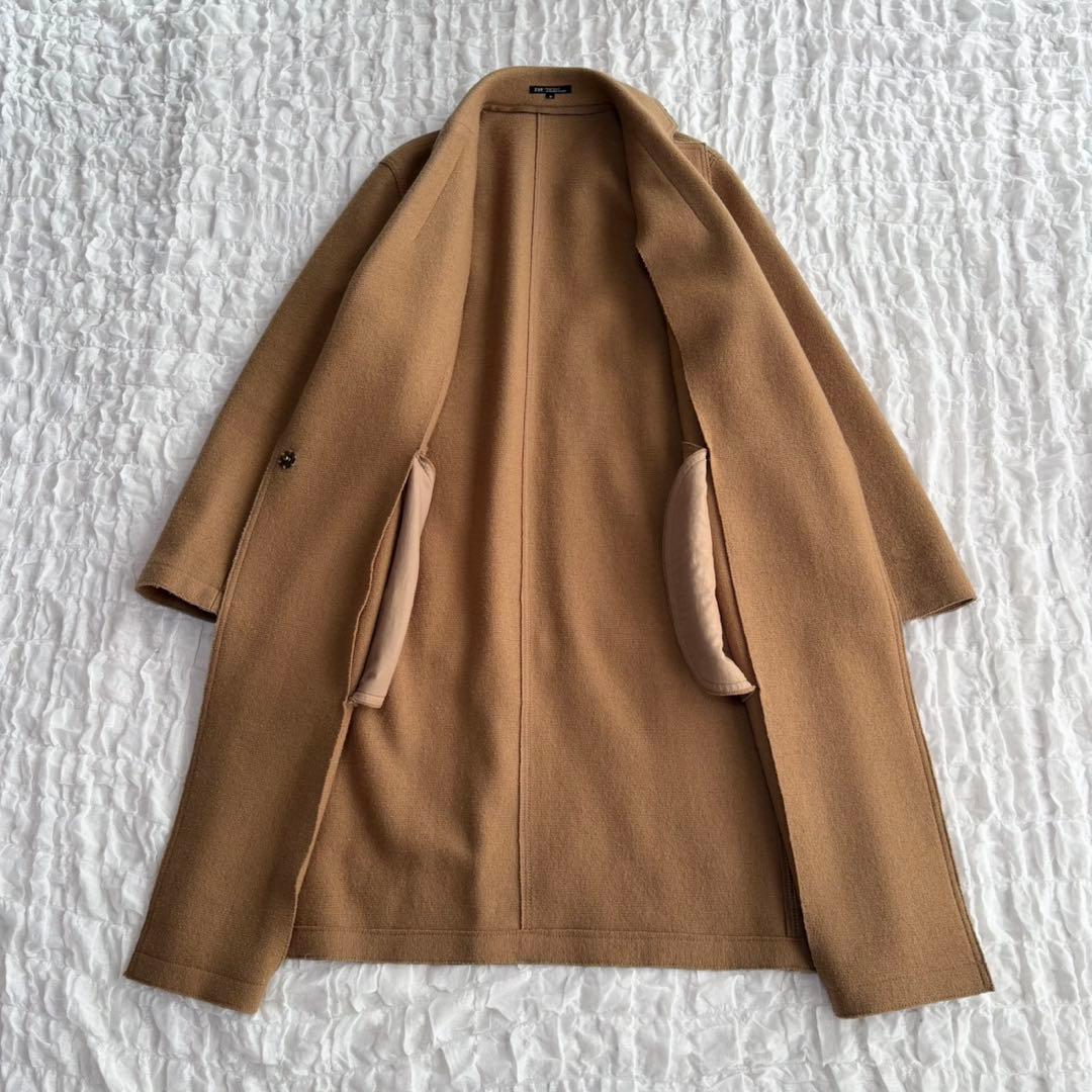 【1度着用のみ美品 23区 リンクスミドルジャージーチェスターコート 近年モデル