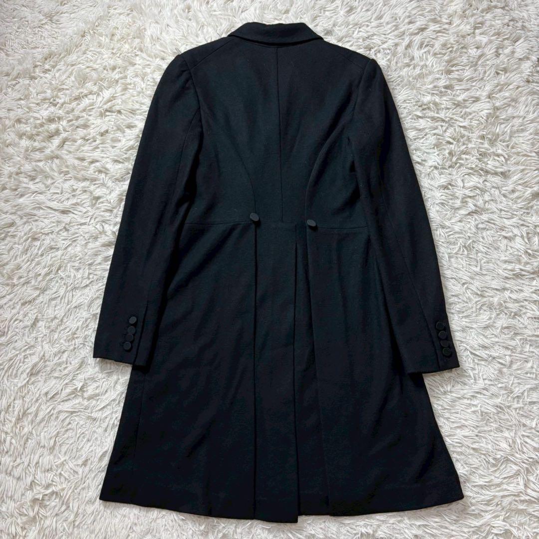 美品　高級　ラルフローレン　カシミヤ混紡　ダブルチェスターコート　ブラック