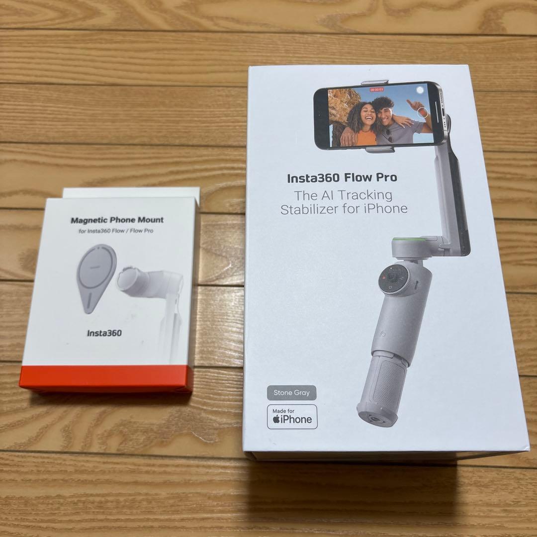 インスタInsta360 Flow Pro 純正MagSafe対応マウント付き