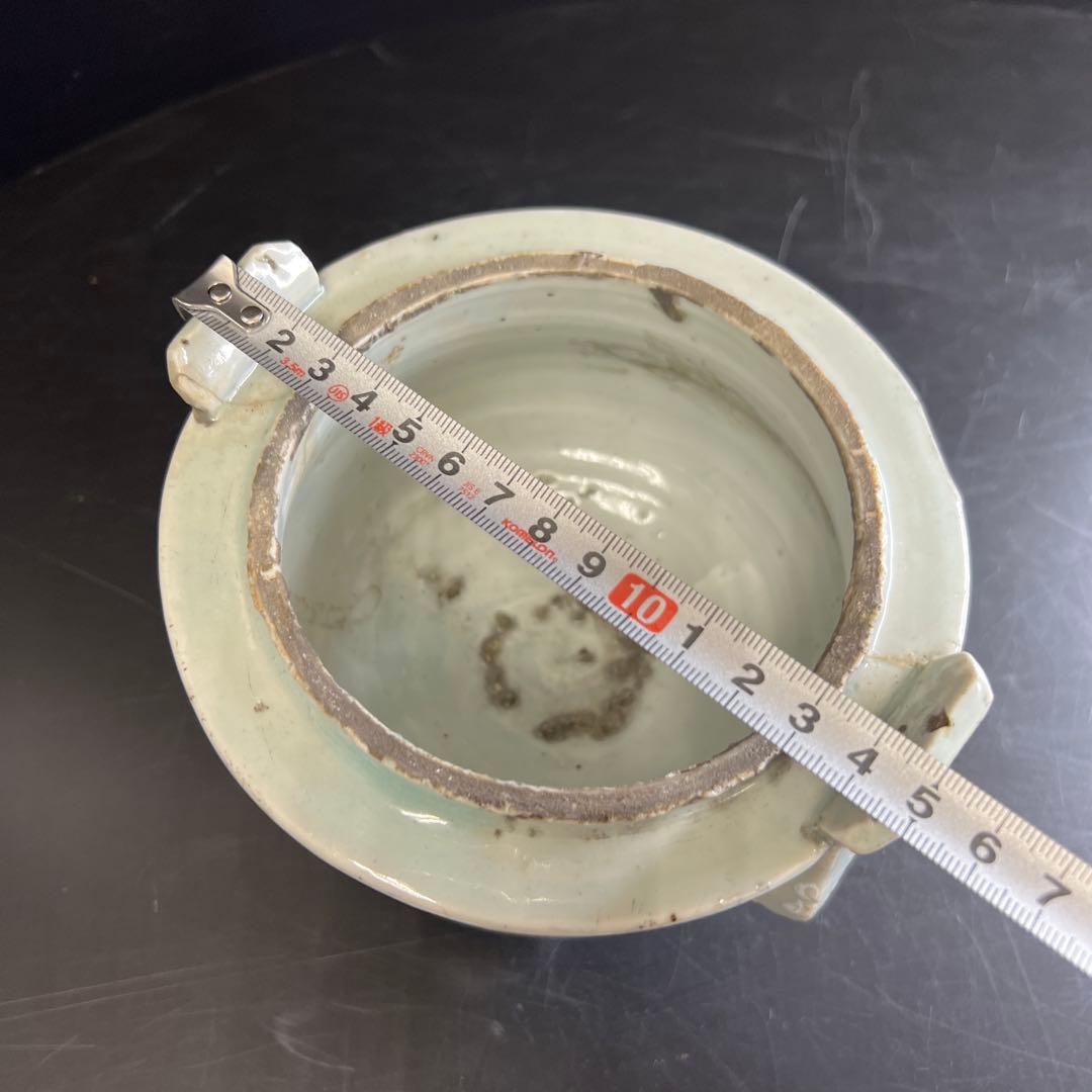 李朝白磁香炉　木箱付　高さ約16.5㎝　東Y7-0725⭐︎2F