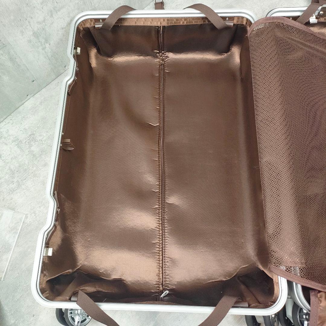 【迅速発送】siffler アルミ調 スーツケース 66L