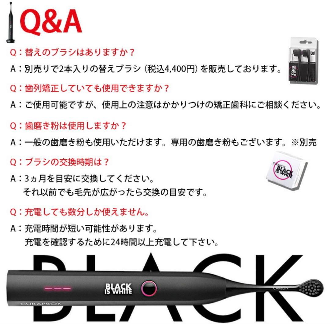 電動歯ブラシ CURAPROX HYDROSONIC BLACK IS WHITE