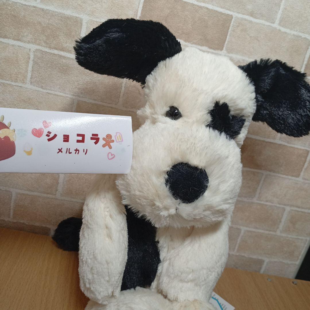 Black&Cream Puppy M 犬 ぬいぐるみ ドッグ