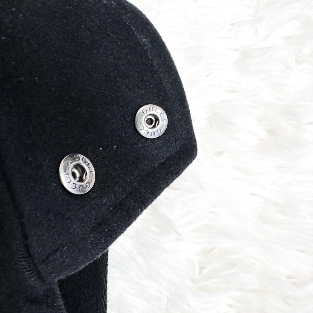 希少　Gucci〈グッチ〉 カシミヤ　ブレンド モード　チェスター　コート