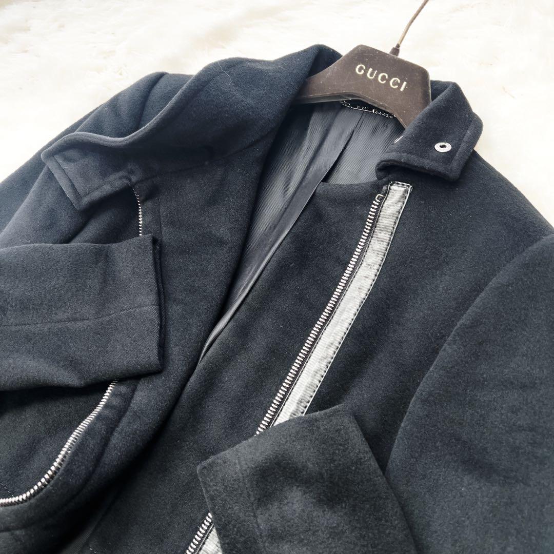 希少　Gucci〈グッチ〉 カシミヤ　ブレンド モード　チェスター　コート