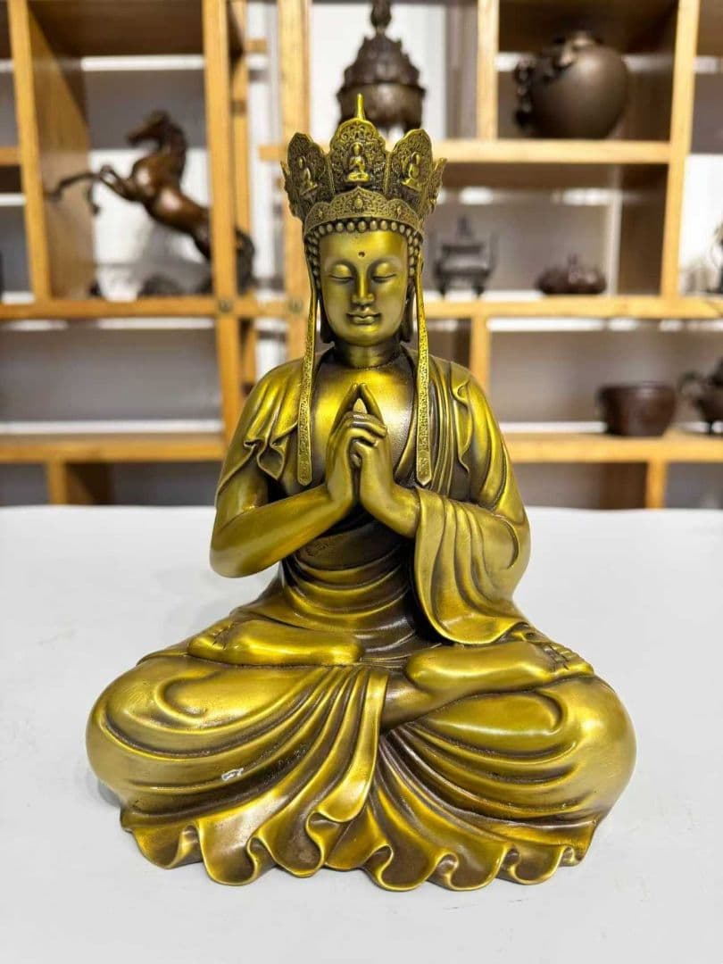 地蔵 菩薩 観音 銅製 仏像 彫刻 置物 開運 風水