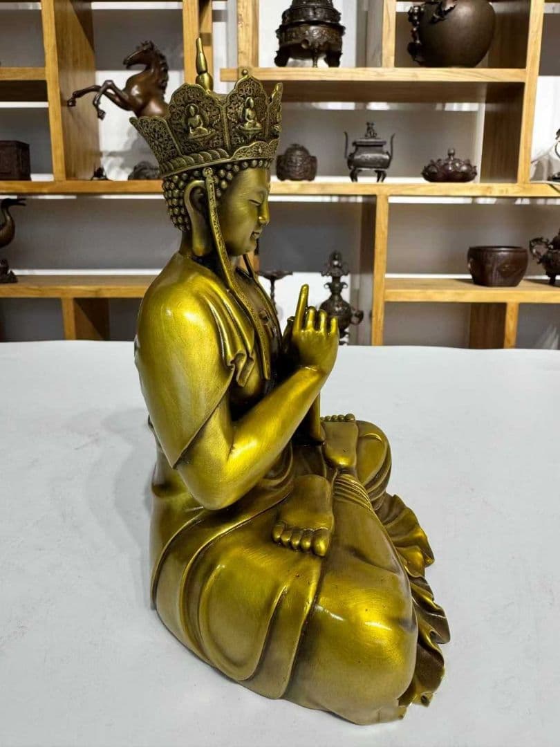 地蔵 菩薩 観音 銅製 仏像 彫刻 置物 開運 風水