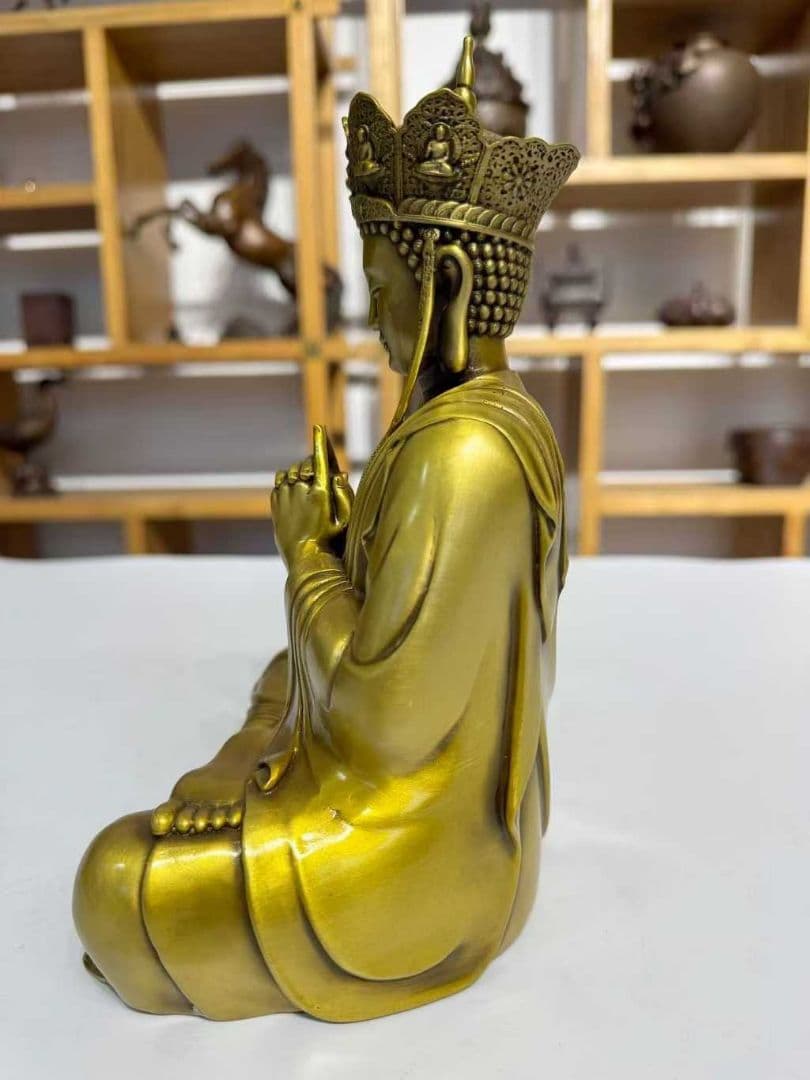 地蔵 菩薩 観音 銅製 仏像 彫刻 置物 開運 風水