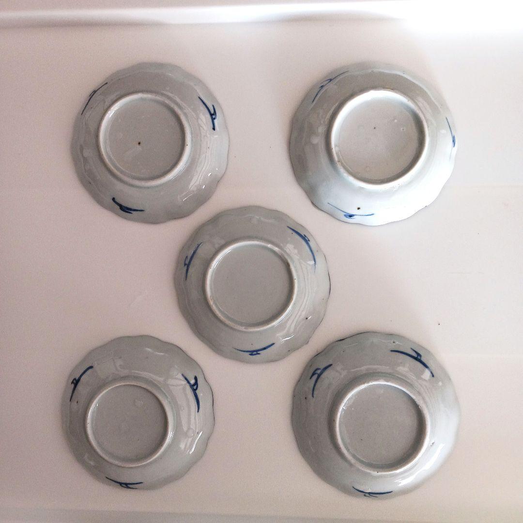 古伊万里　染付け　豆皿　　　　5枚セット