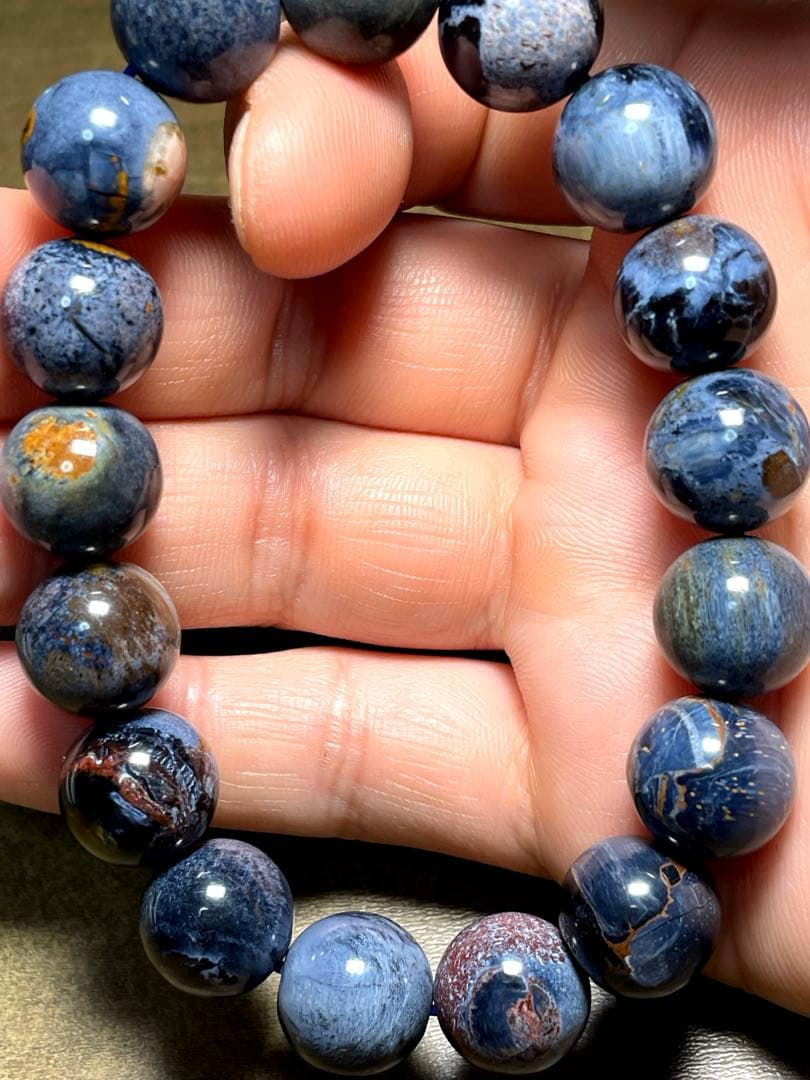 【新入荷】ブルーピーターサイトブレス約12㎜（新品未使用）ナミビア産　高品質