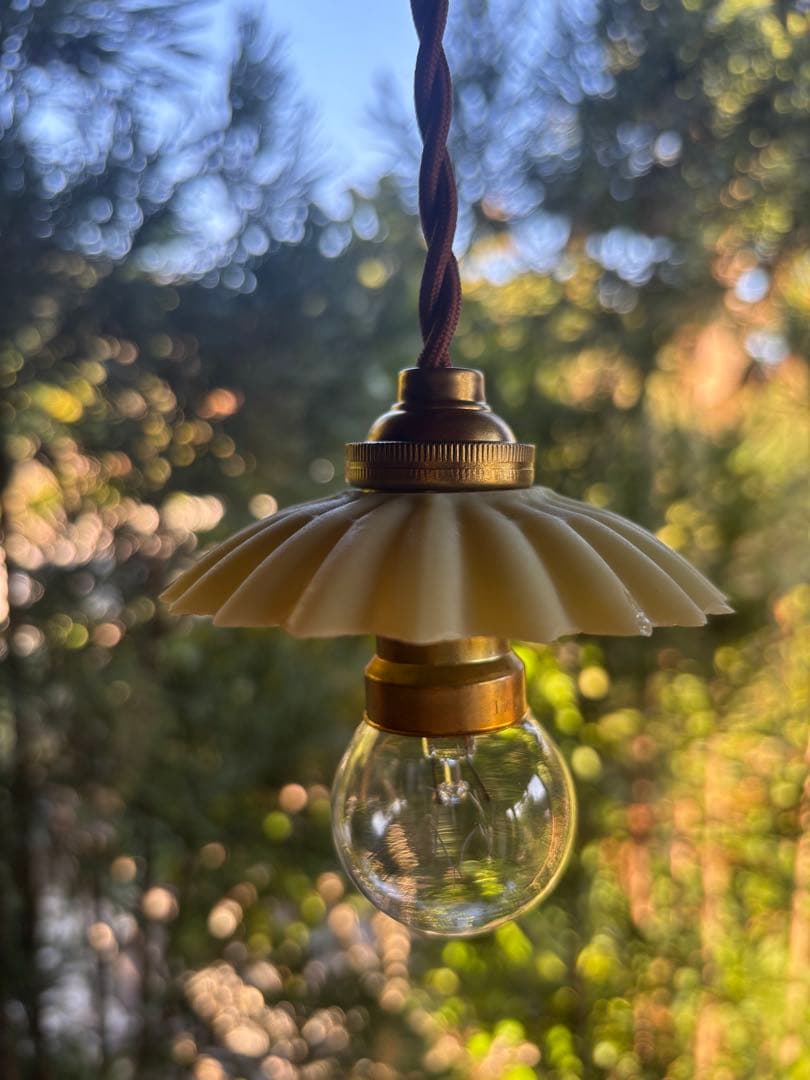 レア！カスタード　サテン　ウランガラス　アトリエランプ　シェード　アンティーク