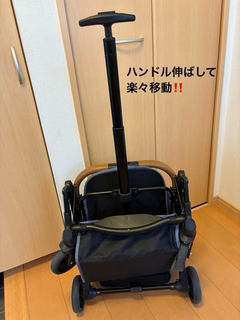 ペットパラダイス 折り畳み2つ折れコンパクトペットカート デニム風