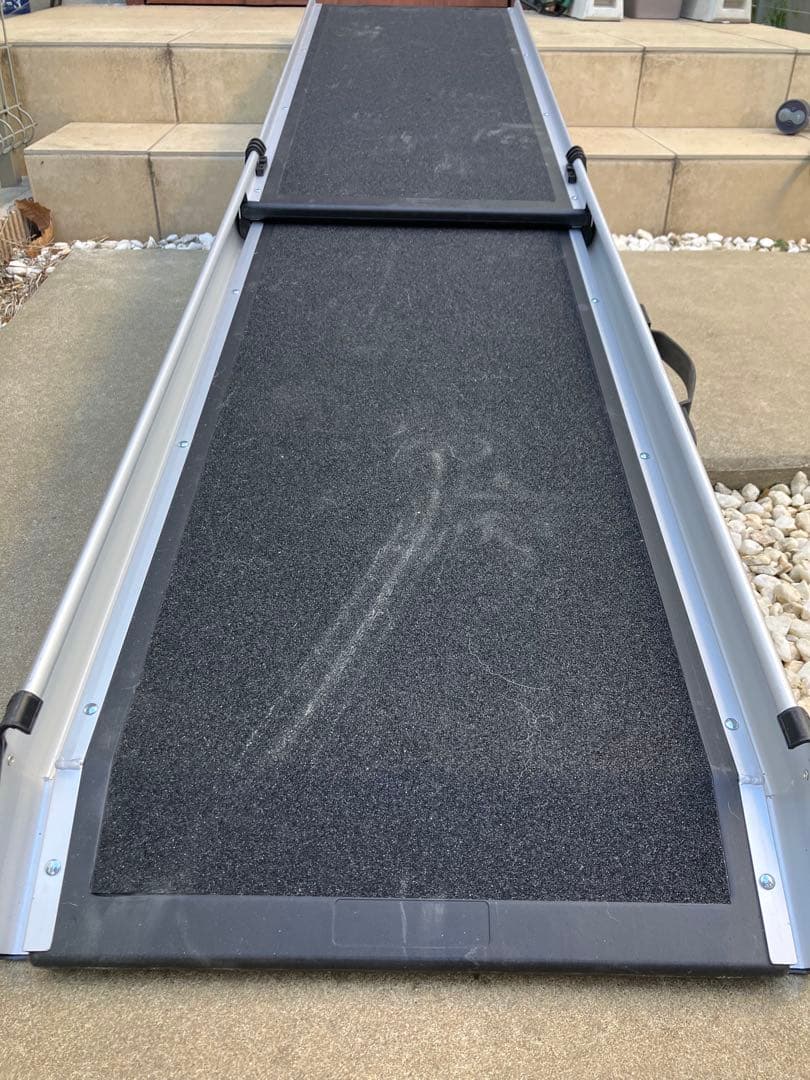 犬用スロープ アルミ製伸縮式ペットスロープ