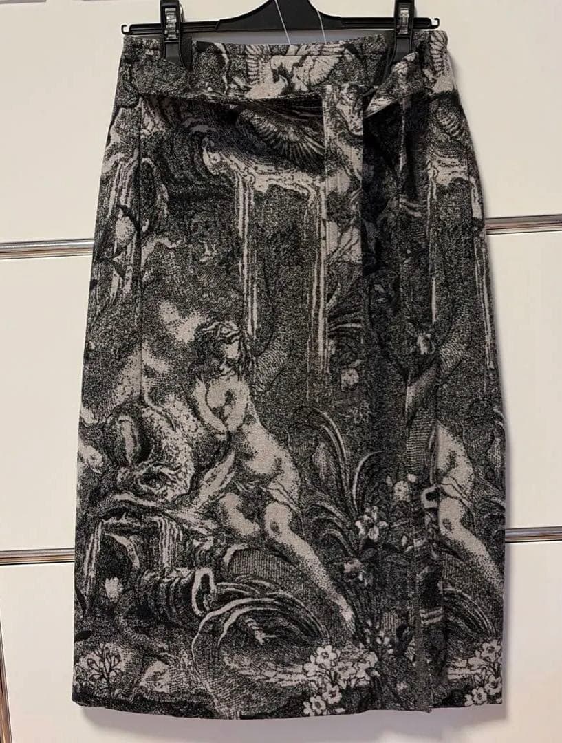 【CABaN】フランネルジャカード ラップスカート